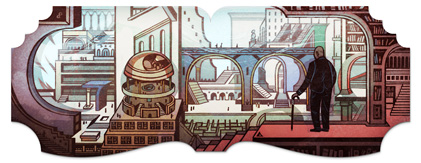 Google Logo: 112th Birthday of Jorge Luis Borges - Argentine writer and poet